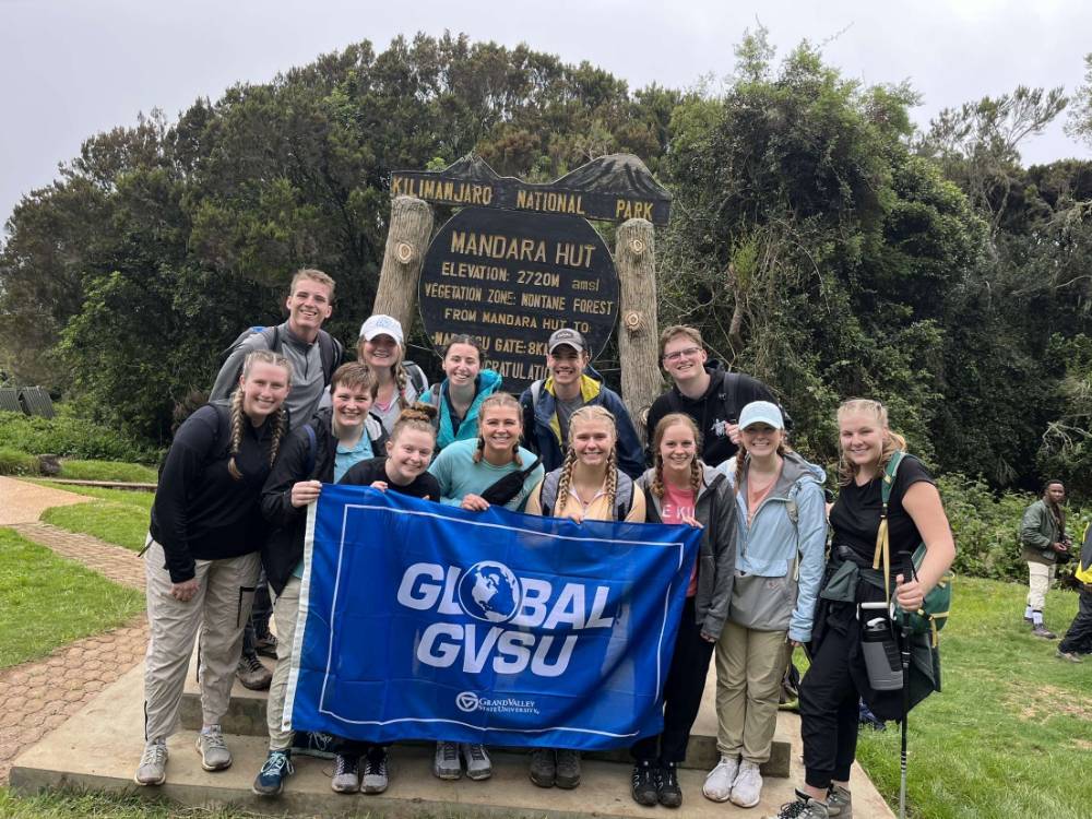 GVSU students at Kilimanjaro National Park